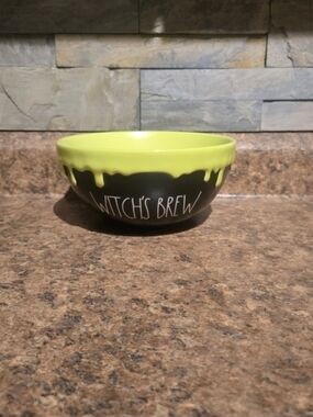 Rae Dunn Lime Drip 'WITCH'S BREW' Ceramic Bowl